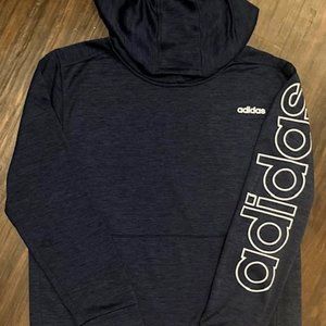 Adidas Navy Blue Boys Teens Sweatshirt Hoodie Pullover Large 14-16